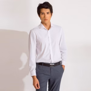 Áo Sơ Mi Nam Dài Tay Trắng Chất Liệu Bamboo Cao Cấp Algs154 - Aligro