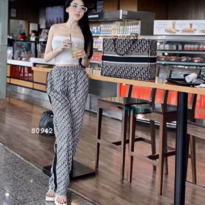 Set Đồ Nữ Áo Quây Phối Quần Dài Họa Tiết Dr - Ausa House