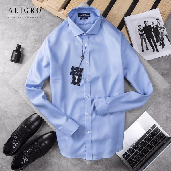 Áo Sơ Mi Dài Tay Blue Algs197 - Aligro - Ảnh 2