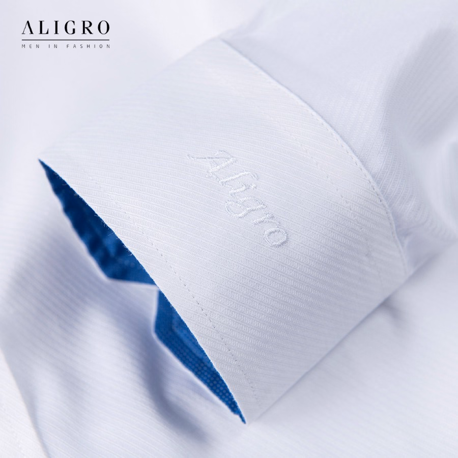Áo Sơ Mi Dài Tay Trắng Phối Cổ-Tay Algs189 - Aligro - Ảnh 4