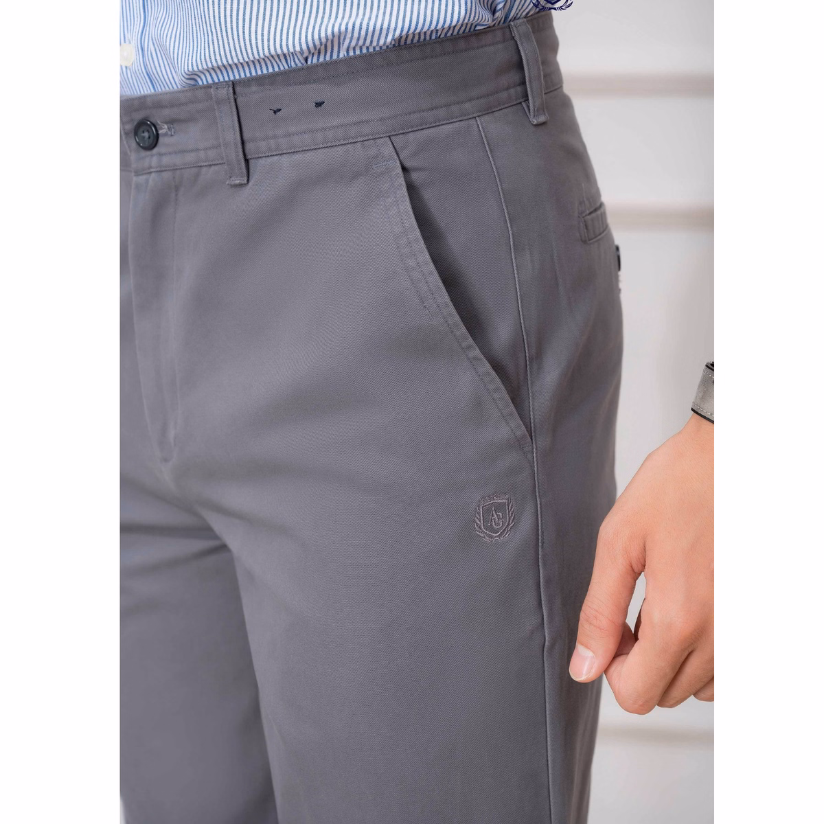 Quần Kaki Nam Ghi Đậm Algk058 - Aligro - Ảnh 2