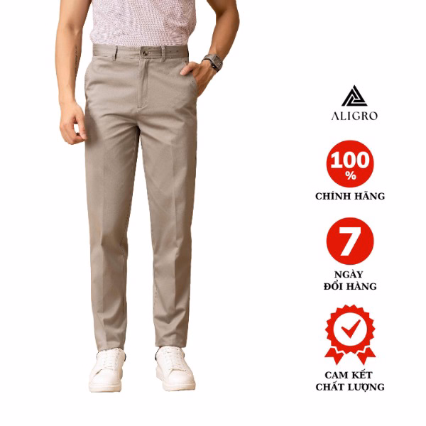 Quần Kaki Nam Ghi Sáng Algk059 - Aligro
