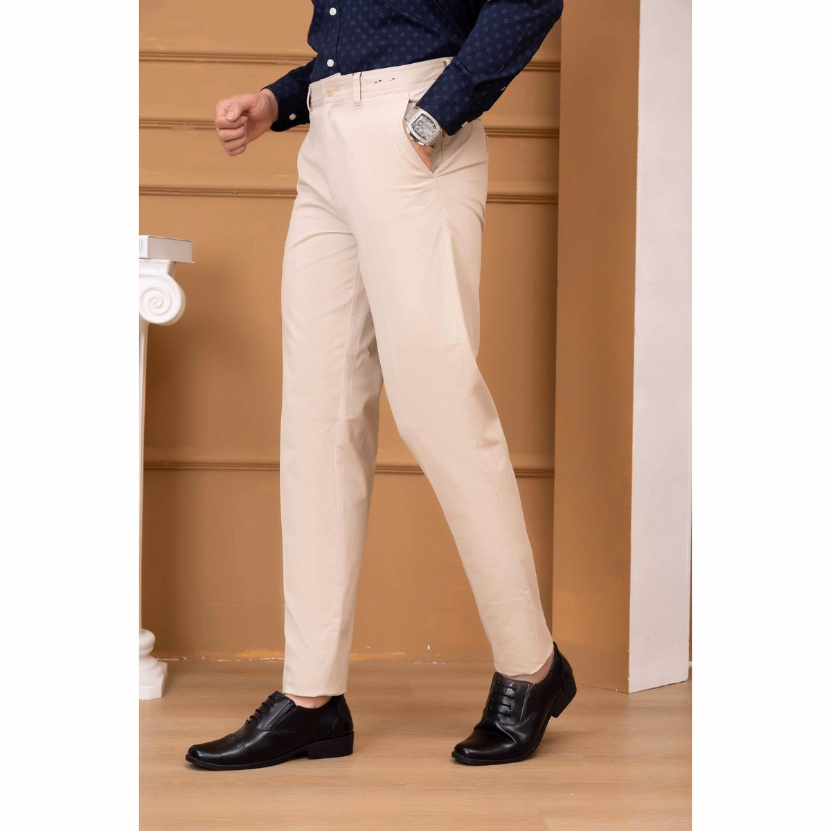 Quần Kaki Màu Ghi Trắng Algk062 - Aligro - Ảnh 4