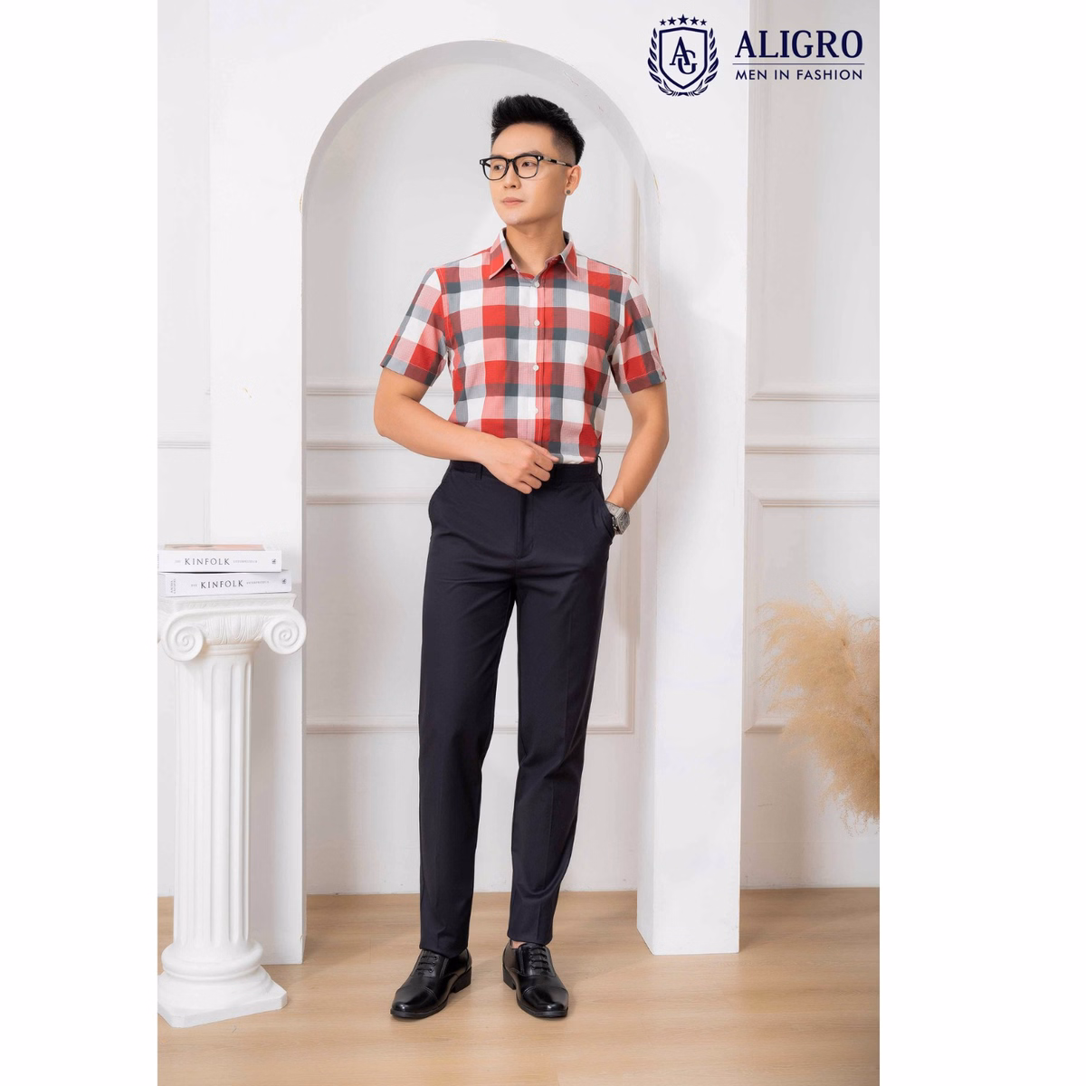 Quần Kaki Nam Màu Đen Algk073 - Aligro - Ảnh 2