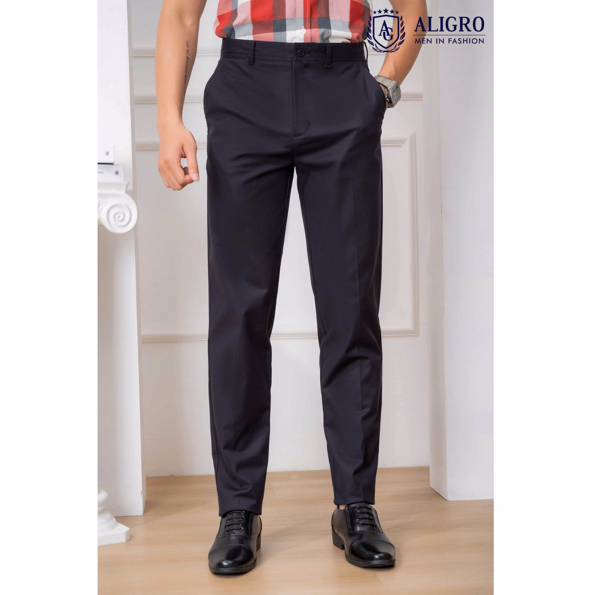 Quần Kaki Nam Màu Đen Algk073 - Aligro - Ảnh 4