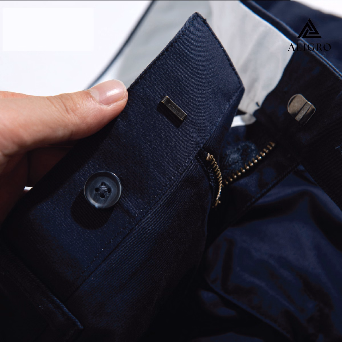 Quần Kaki Nam Màu Xanh Đen Algk056 - Aligro - Ảnh 5