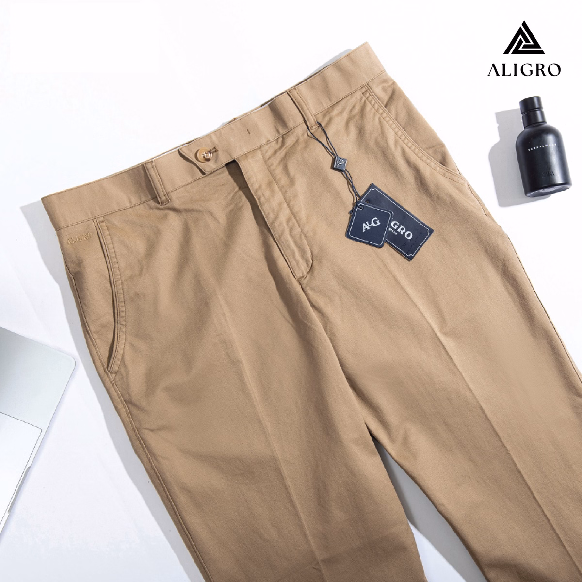 Quần Kaki Nam Màu Khaki Algk050 - Aligro - Ảnh 2