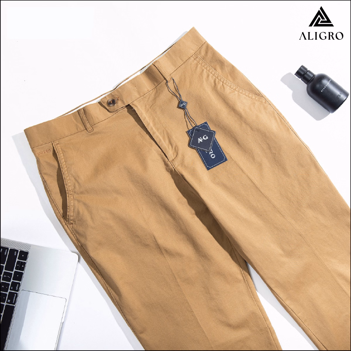 Quần Kaki Nam Màu Brown Algk049 - Aligro - Ảnh 4