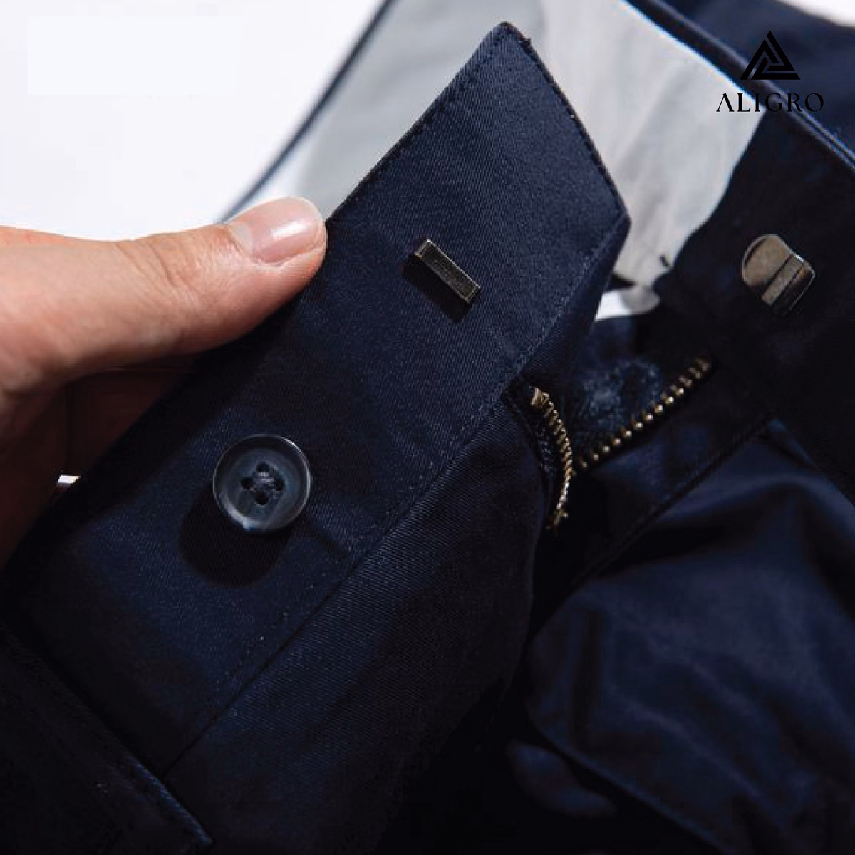 Quần Kaki Nam Màu Navy Algk048 - Aligro - Ảnh 5