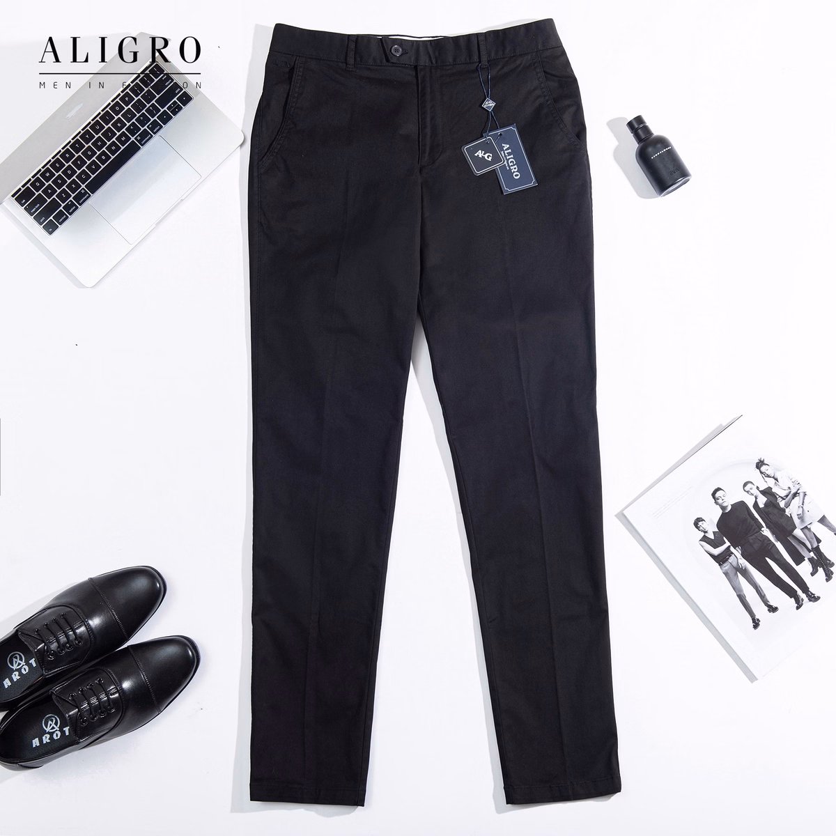 Quần Kaki Nam Màu Black Algk047 - Aligro