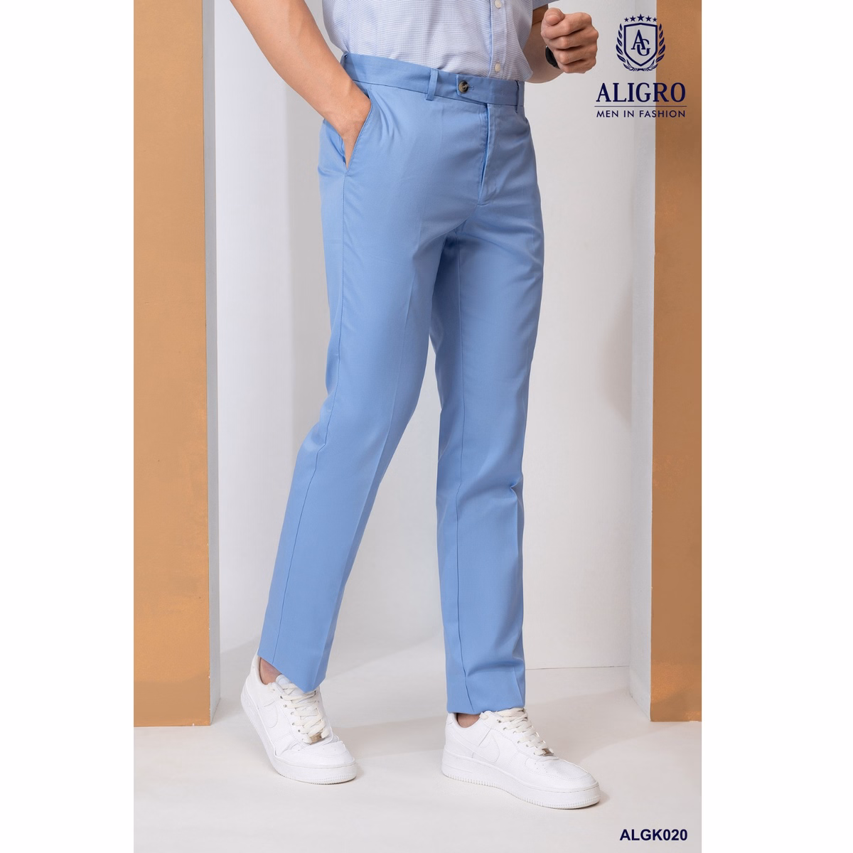 Quần Kaki Nam Xanh Dương Algk020 - Aligro - Ảnh 2