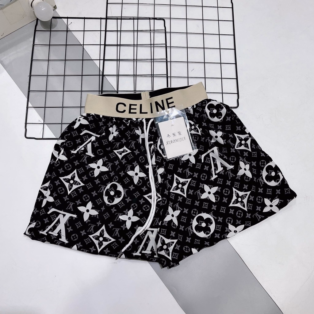 Quần Short Lụa Họa Tiết Dáng Xòe Cạp In Chữ Chuẩn Hotgirl Sldcq91 - Diepchi Fashion - Ảnh 5