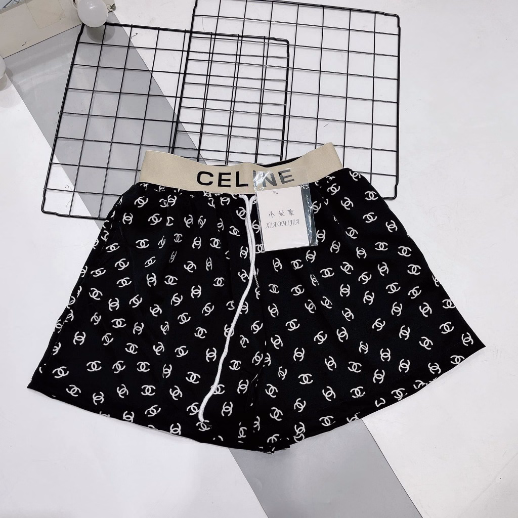 Quần Short Lụa Họa Tiết Dáng Xòe Cạp In Chữ Chuẩn Hotgirl Sldcq91 - Diepchi Fashion - Ảnh 8