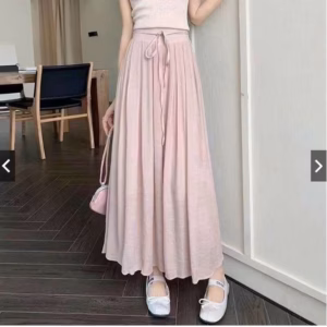 Quần Váy Chất Đũi Dáng Dài, Ống Rộng Siêu Hack Dáng Slcxv75 - Chipxinhxk