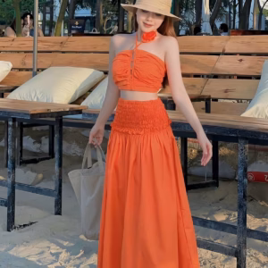 Set Đầm Váy Nữ Mặc 2 Kiểu Kèm Bông Có Mocking Thân Sau (Có Mút) Dd09 - Nana House