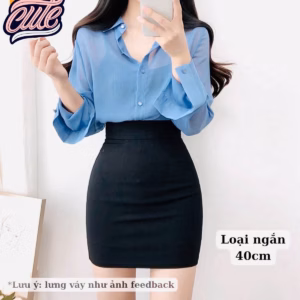 Chân Váy Công Sở Xẻ Tà Nữ Chất Mango Sa11 - Sam Store