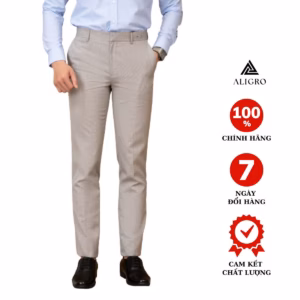 Quần Âu Màu Grey Vuông Nhỏ Algo1040 - Aligro