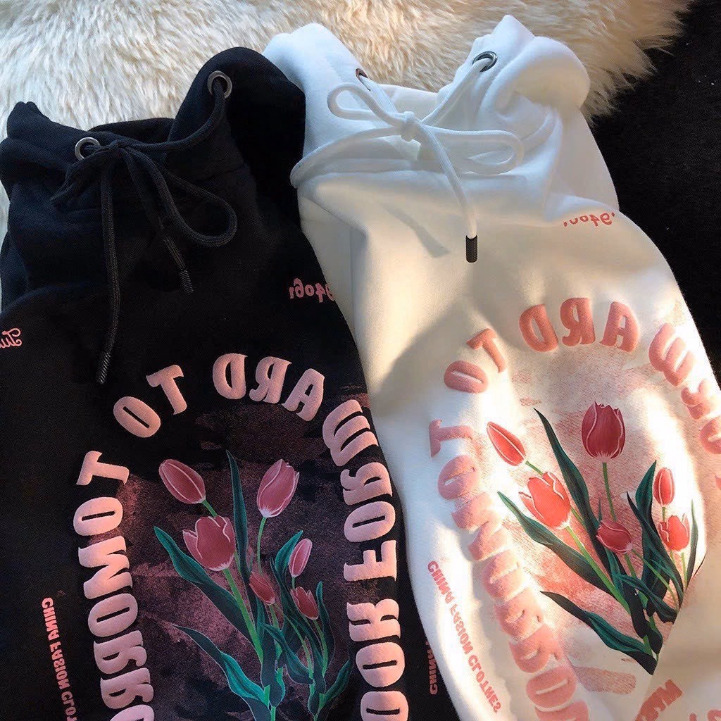 Áo Hoodie Nam Nữ Vải Nỉ In Hình Hoa Tuylip Cực Chất Tp390 - Golden Dream - Ảnh 6