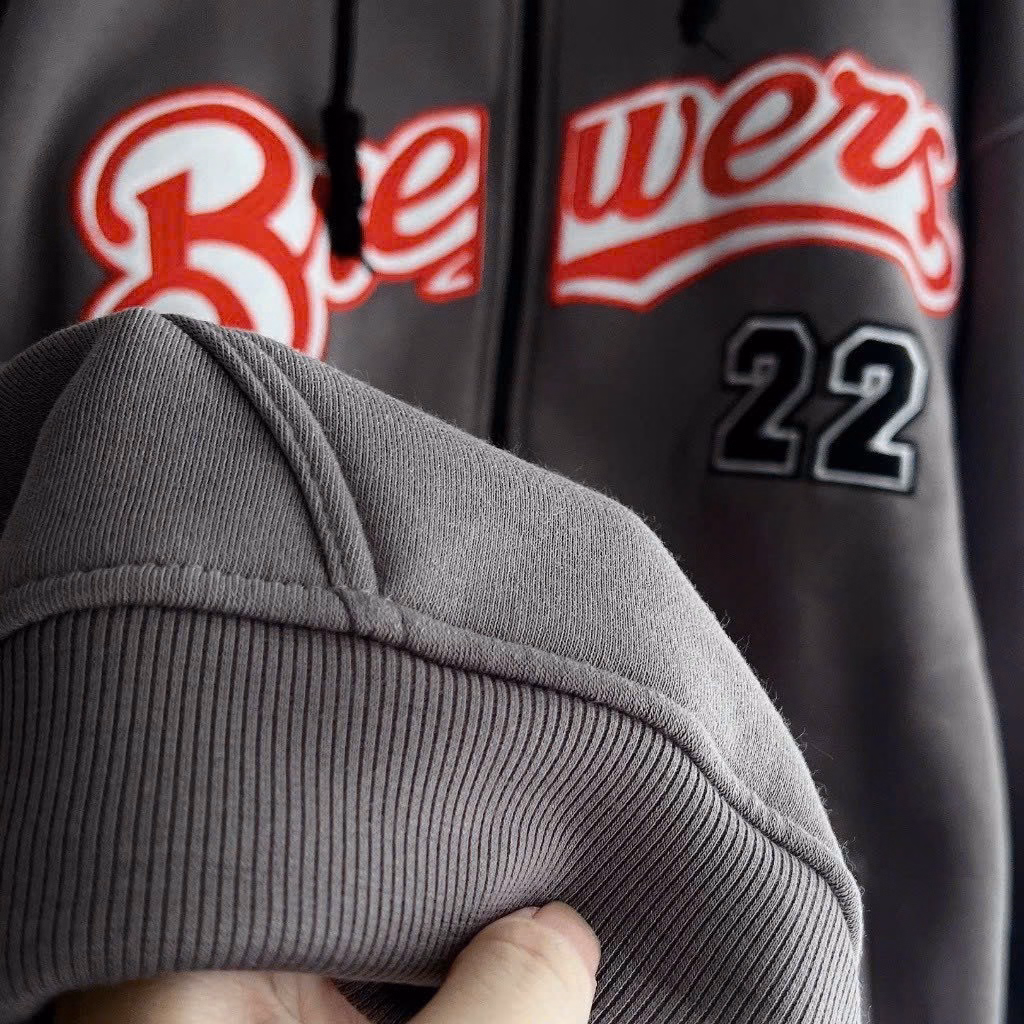 Áo Khoác Nỉ Nam Nữ Phối Chứ Brewers 22 Độc Đáo Cá Tính Tp678 - Golden Dream - Ảnh 5