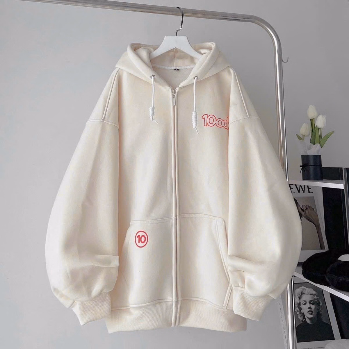 Áo Khoác Nữ Chất Nỉ Ngoại Mềm Mịn In Chữ 1000K Siêu Xinh Tp242 - Golden Dream - Ảnh 4