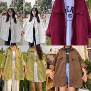 Áo Sơ Mi Nhung Nữ Form Rộng