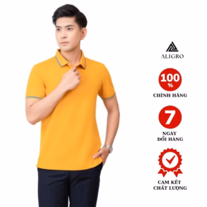 Áo Polo Ngắn Tay Cotton Prima Màu Vàng Algplo83 - Aligro