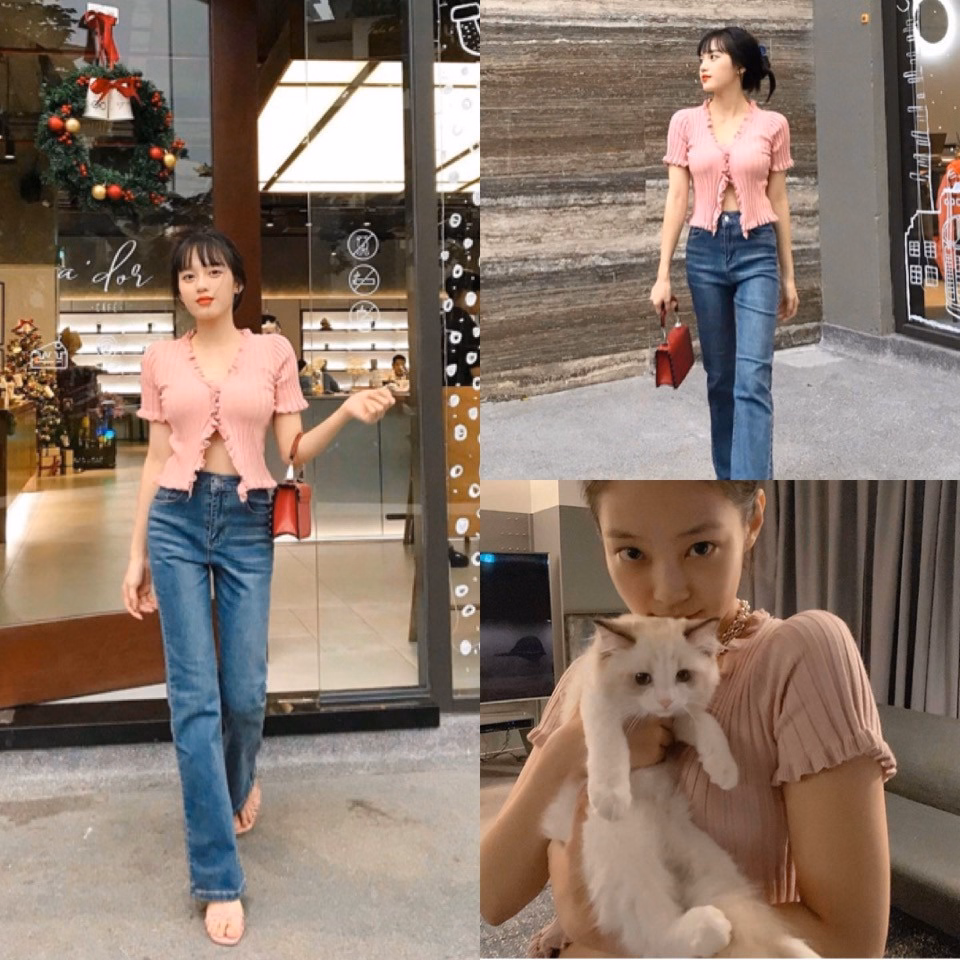 Áo Len Cổ V Dáng Croptop Viền Bèo Cực Xinh Sldca100 - Diepchi Fashion - Ảnh 6