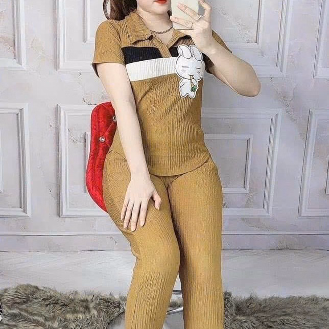 Set Bộ Đồ Nữ Xốp Nhập Thêu Thỏ Bt208 - Nana House - Ảnh 3