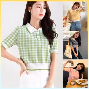 Áo Len Mongtoghi Tay Lỡ Họa Tiết Kẻ Ô Với Tông Màu Siêu Xinh Slcxa168 - Chipxinhxk