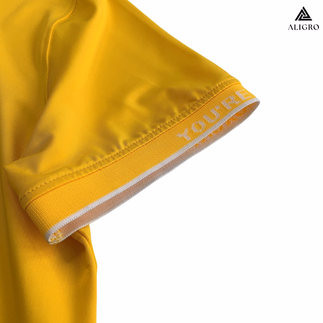 Áo Polo Golf Nam Ngắn Tay Chất Vải Coolmax Màu Vàng Năng Động Algplo109- Aligro - Ảnh 4