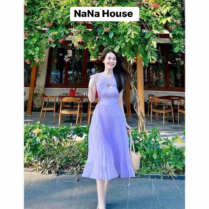 Đầm Váy Nữ Cánh Dơi Xoắn Ngực Phối Chân Váy Tùng Dập Ly Dd009 - Nana House