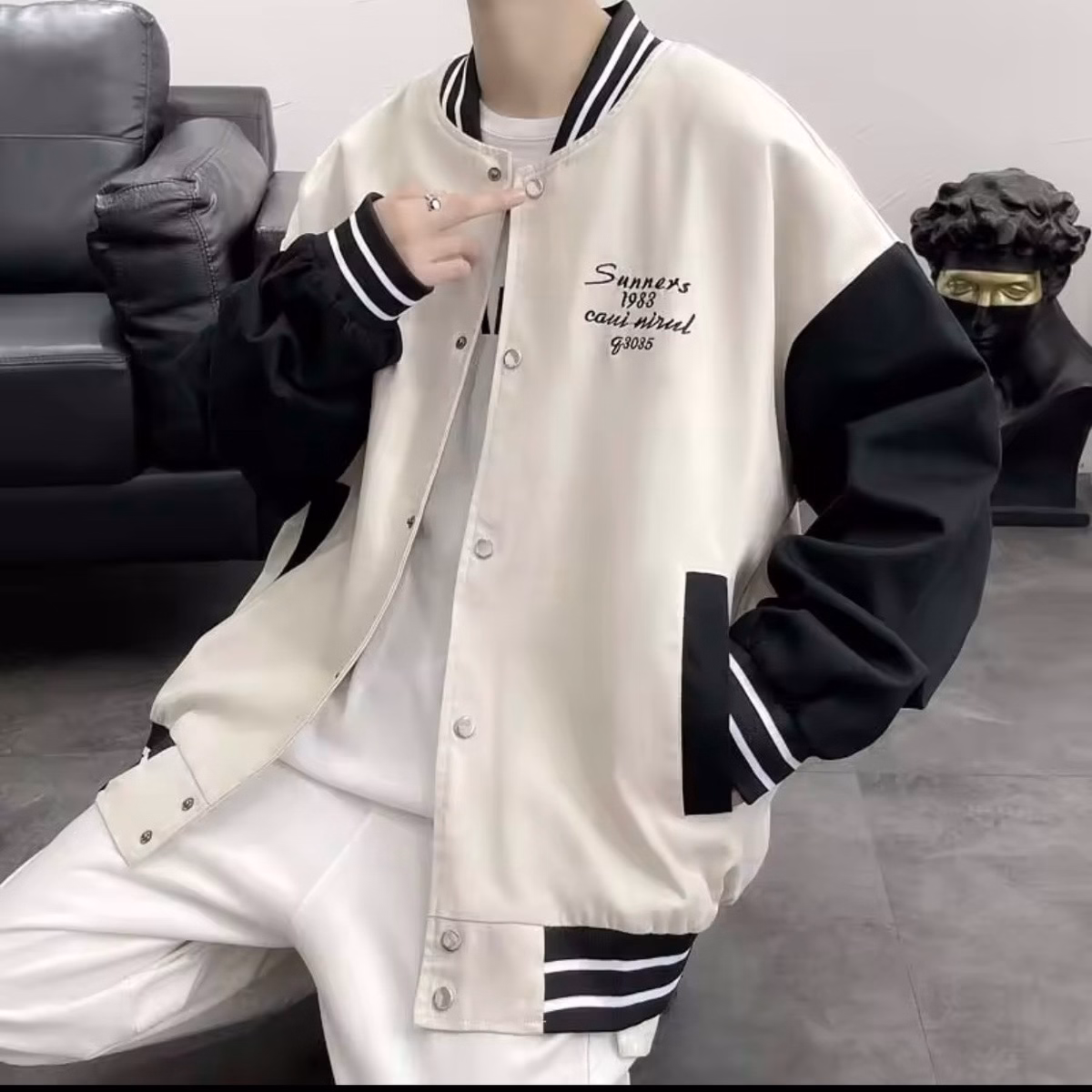 Áo Khoác Bomber 1983 Chất Dù 2 Lớp Nam Nữ Rộng Uinsex Sa43 - Sam Store