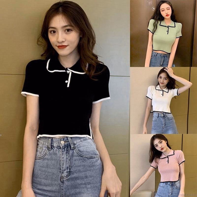 Áo Len Cổ Bẻ Phối Viền Xẻ Tà 2 Bên Độc Đáo Sldca176 - Diepchi Fashion - Ảnh 2