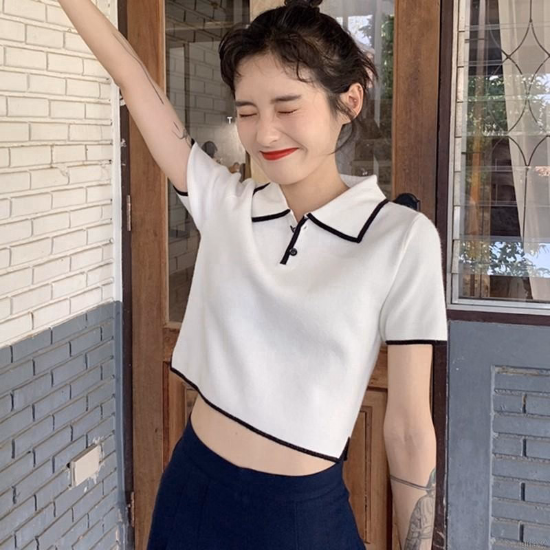 Áo Len Cổ Bẻ Phối Viền Xẻ Tà 2 Bên Độc Đáo Sldca176 - Diepchi Fashion - Ảnh 4