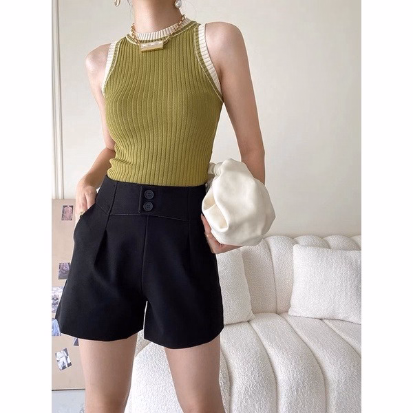 Áo Len 3 Lỗ Gân Nổi Viền Phối Màu Cực Xinh Sldca185 - Diepchi Fashion - Ảnh 4