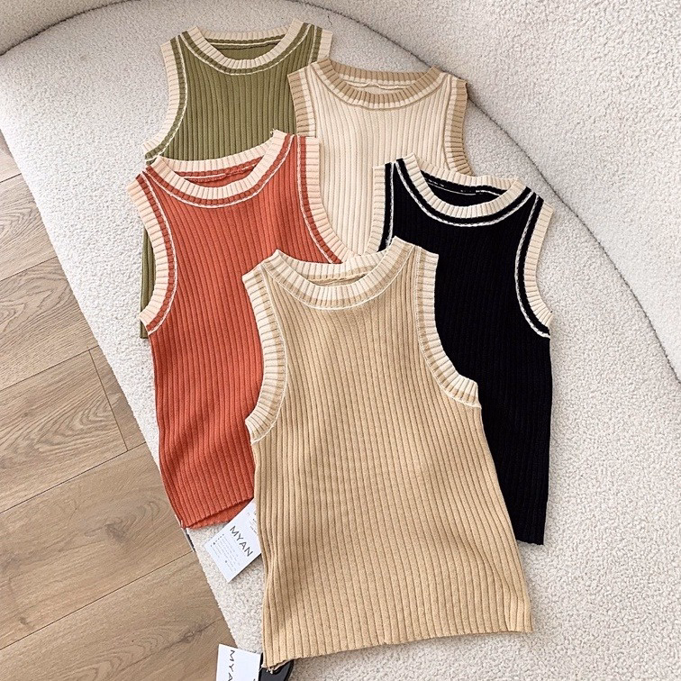 Áo Len 3 Lỗ Gân Nổi Viền Phối Màu Cực Xinh Sldca185 - Diepchi Fashion - Ảnh 8