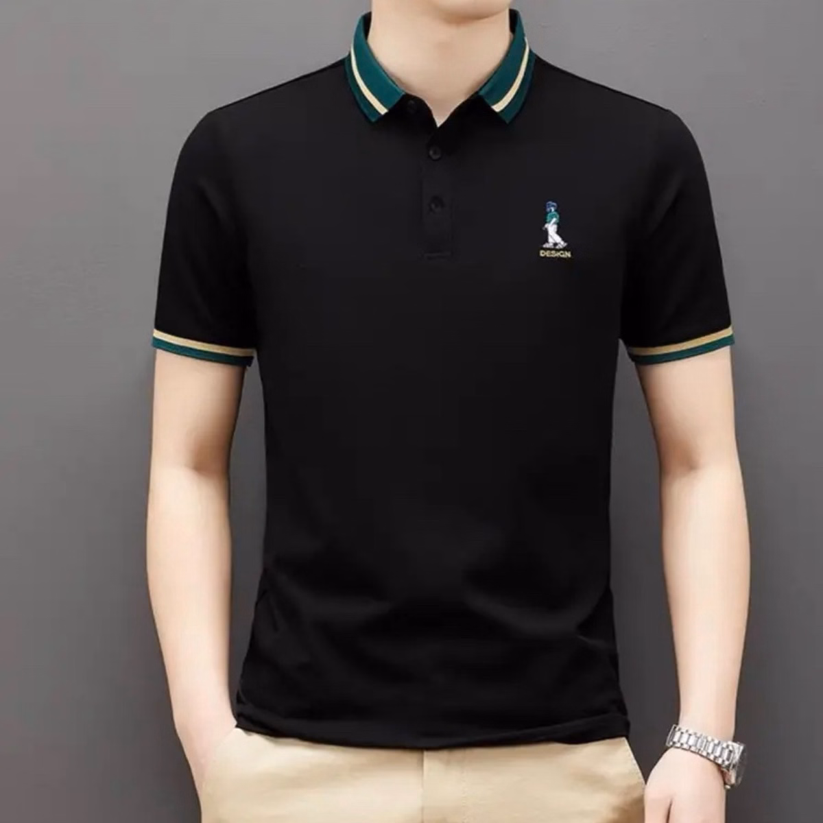 Áo Polo Nam ,Nữ Thêu Hình Người -Vải Coolmax - Ảnh 2