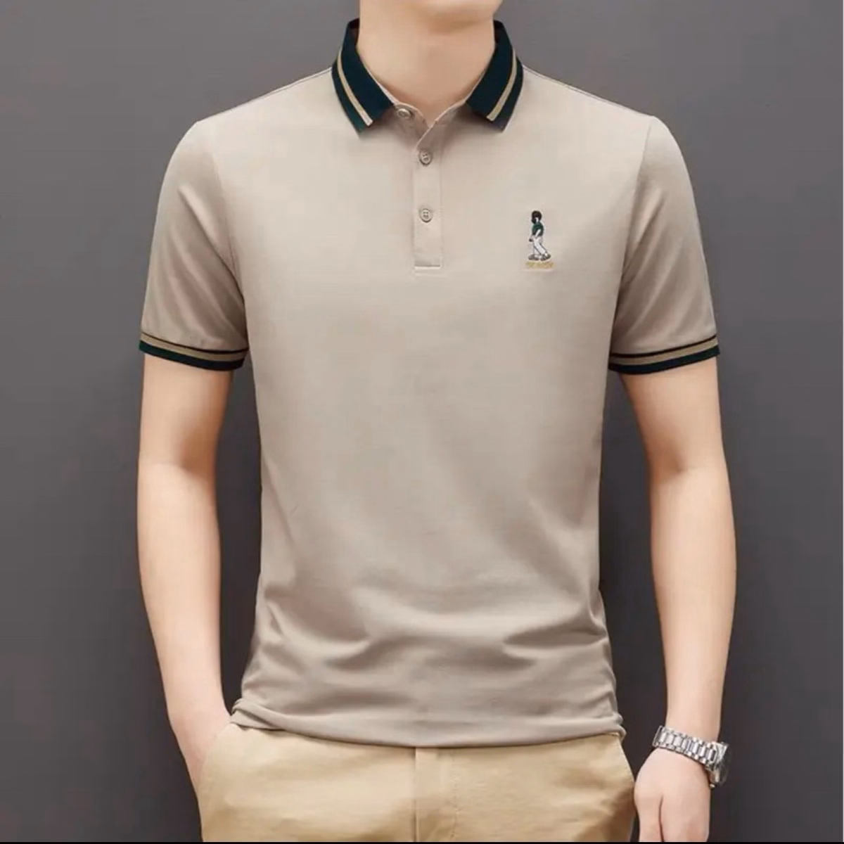 Áo Polo Nam ,Nữ Thêu Hình Người -Vải Coolmax - Ảnh 3