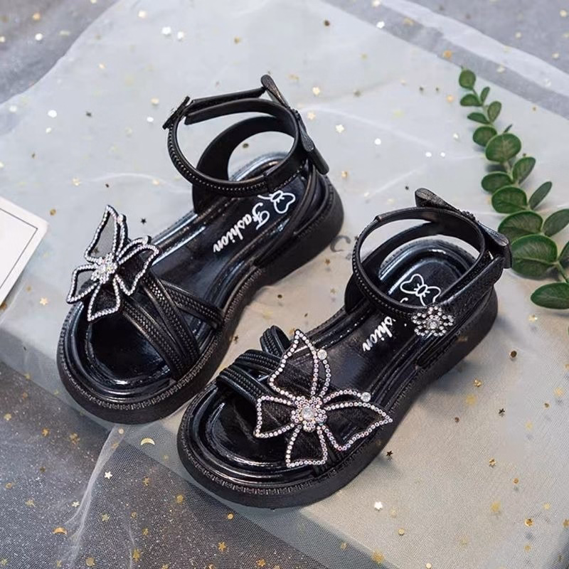 Giày Sandal Đế Mềm Chống Trượt Đính Bướm Đá Cho Bé Gái Nh01 - Be Yourself - Ảnh 4