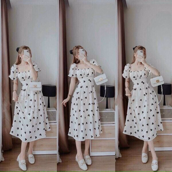 Đầm Váy Kate Lụa Cổ Vuông Cách Điệu Nơ Bản To Sau Lưng Bt689 - Nana House - Ảnh 4