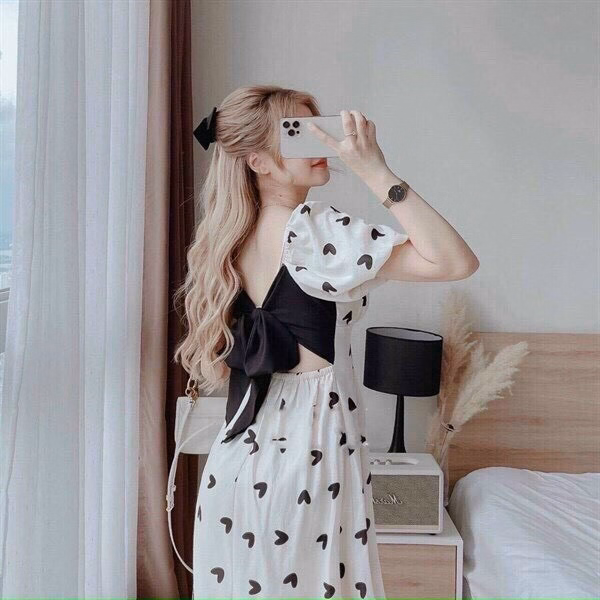 Đầm Váy Kate Lụa Cổ Vuông Cách Điệu Nơ Bản To Sau Lưng Bt689 - Nana House - Ảnh 2