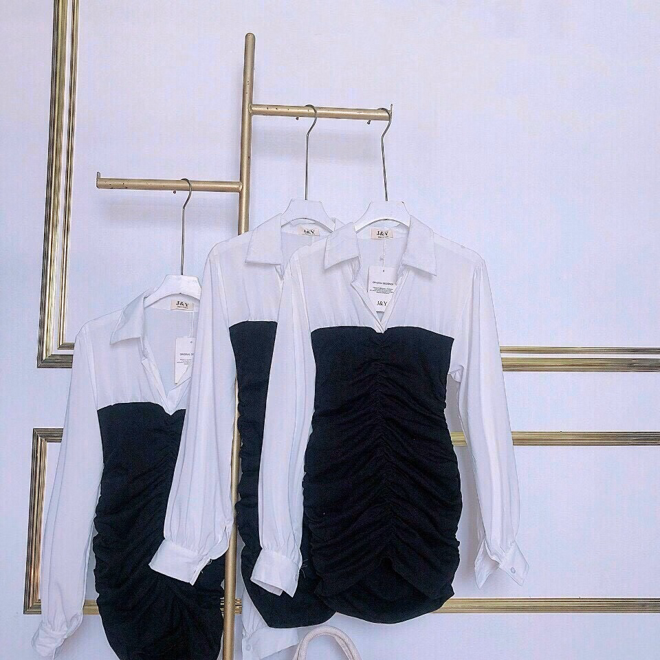 Đầm Váy Nữ Ôm Body Cổ Sơ Mi Tay Voan Bt369 - Nana House - Ảnh 10