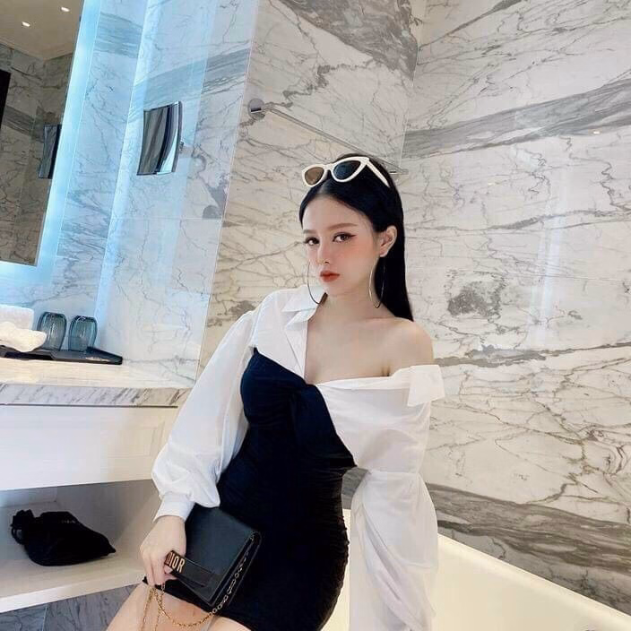 Đầm Váy Nữ Ôm Body Cổ Sơ Mi Tay Voan Bt369 - Nana House - Ảnh 9