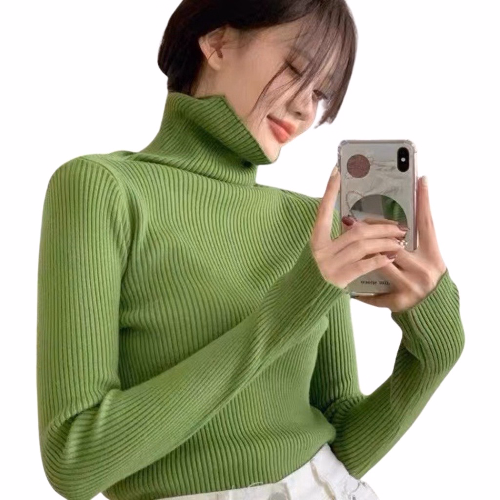 Áo Len Cổ Lọ Chất Len Lông Cừu Mềm Mại Cho Bạn Nữ Slcxa59 - Chipxinhxk - Ảnh 6