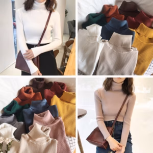 Áo Len Cổ Lọ Chất Len Lông Cừu Mềm Mại Cho Bạn Nữ Slcxa59 - Chipxinhxk