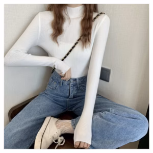 Áo Len Tăm Cổ 3Cm Chất Len Mềm Mịn Phong Cách Hàn Quốc Slcxa58 - Chipxinhxk