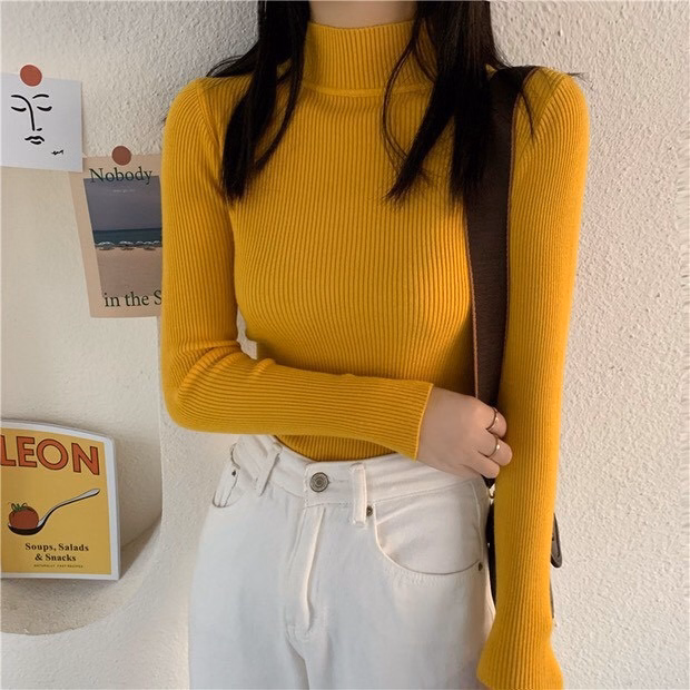 Áo Len Tăm Cổ 3Cm Chất Len Mềm Mịn Phong Cách Hàn Quốc Slcxa58 - Chipxinhxk - Ảnh 7