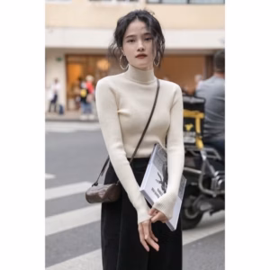 Áo Len Cổ Cao 3Cm Chất Len Lụa Mềm Mịn Co Giãn 4 Chiều Sldca58 - Diepchi Fashion