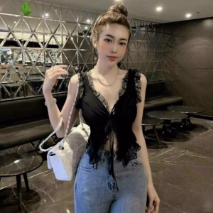 Áo Nữ Phối Ren Cánh Bướm - Ausa House