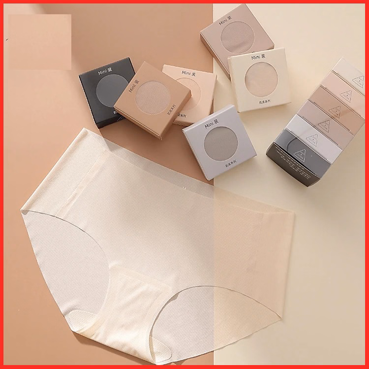 Quần Lót Nữ Su Thạch Băng Lụa Không Viền, Kháng Khuẩn Hộp Mini Siêu Tàng Hình Ctb275 - Bechip